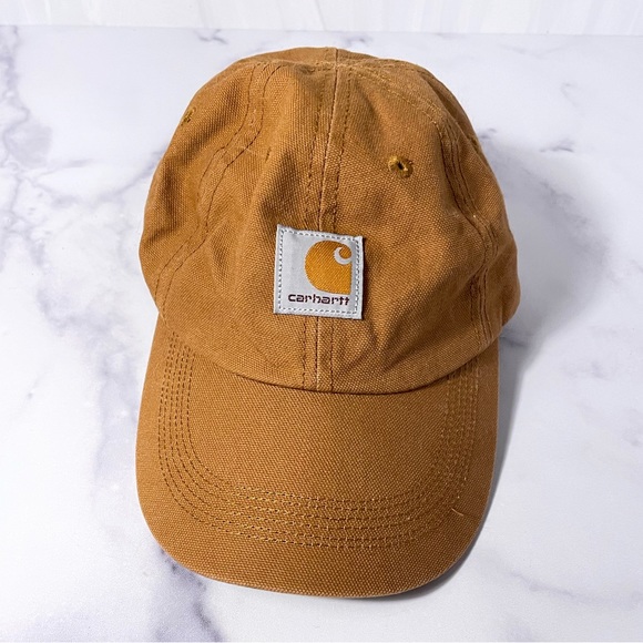 Carhartt Kids Tan Baseball Hat Cap Adjustable One Size fits Most - Picture 10 of 10